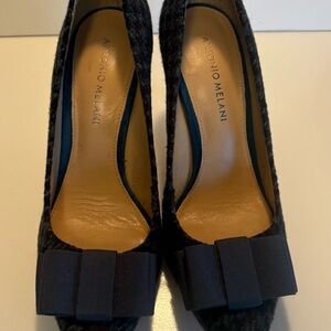 ANTONIO MELANI Navy Bow Heels